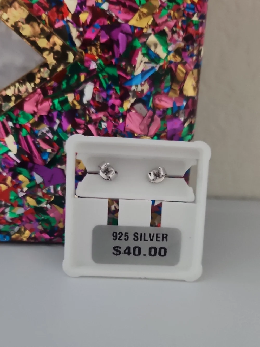 Evil Eye Multicolor Clutch + Silver Earrings - Picture 3 of 6